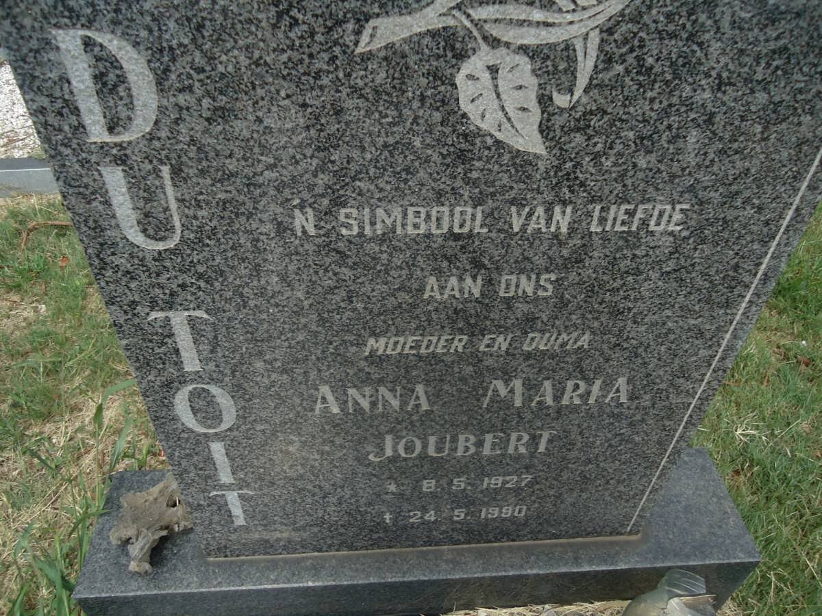 TOIT Anna Maria, du nee JOUBERT 1927-1990