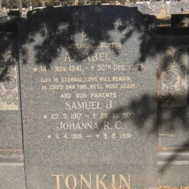 TONKIN Samuel J. 1917-1977 &amp; Johanna R.C. 1919--1981 :: TONKIN Annabel 1941-1952