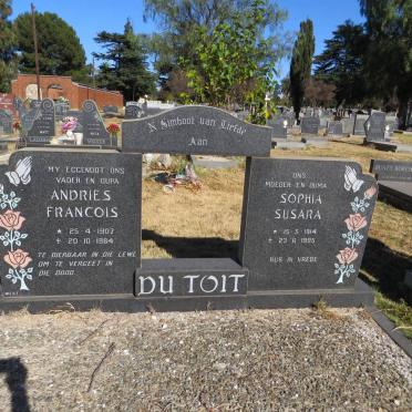TOIT Andries Francois, du 1907-1984 &amp; Sophia Susara 1914-1995