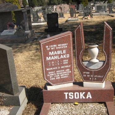 TSOKA Mable Mahlako 1959-1996
