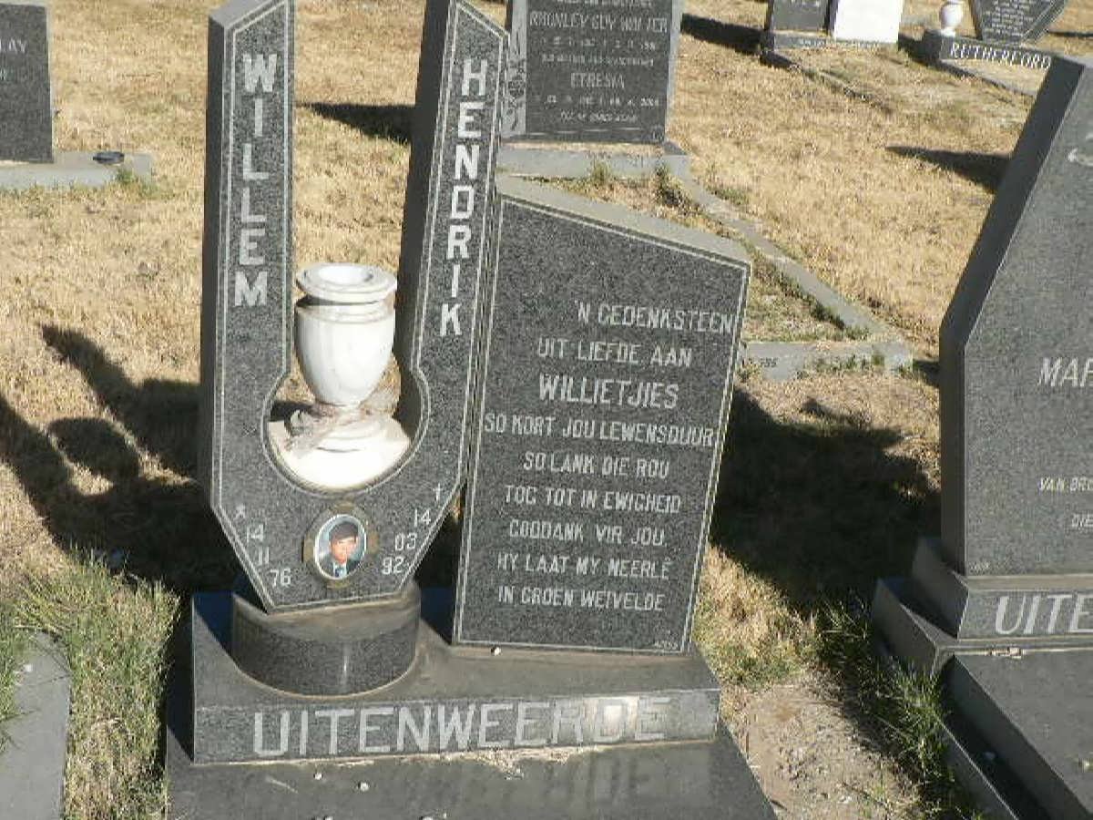 UITENWEERDE Willem Hendrik 1976-1992
