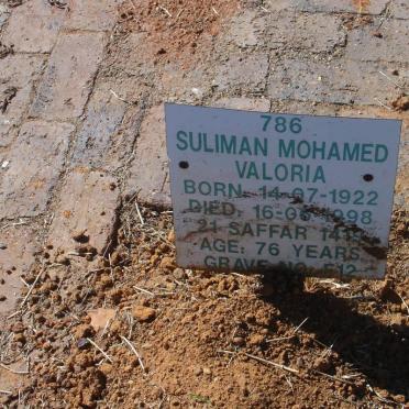 VALORIA Suliman Mohamed 1922-1998