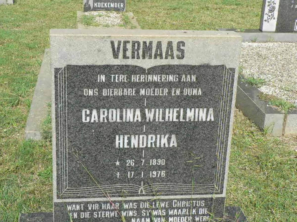 VERMAAS Carolina Wilhelmina Hendrika 1890-1976
