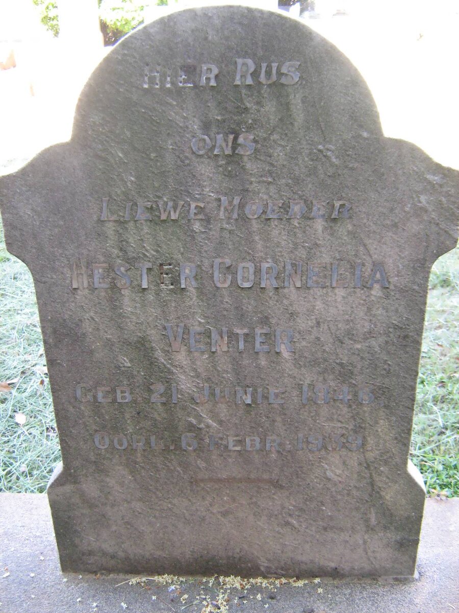 VENTER Hester Cornelia 1846-1939