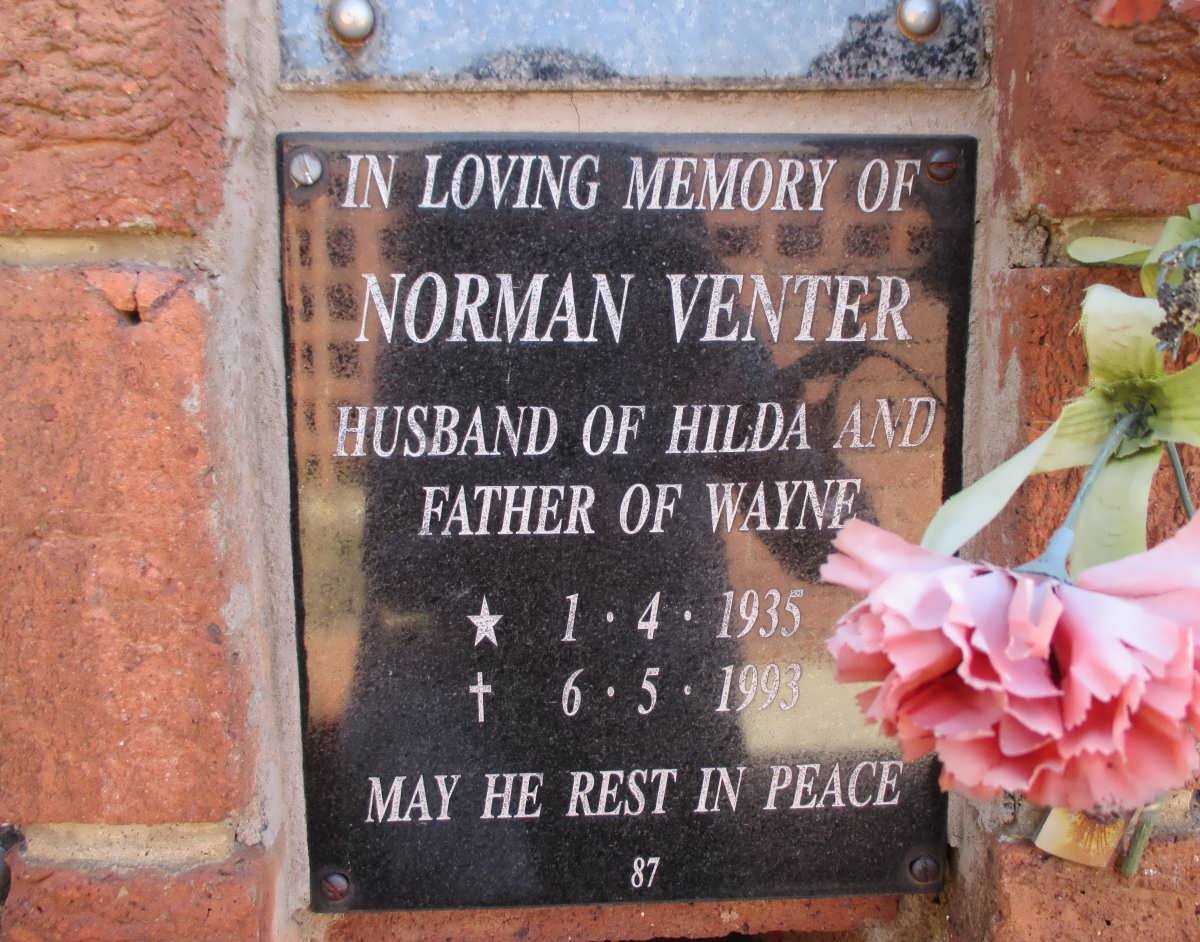 VENTER Norman 1935-1993