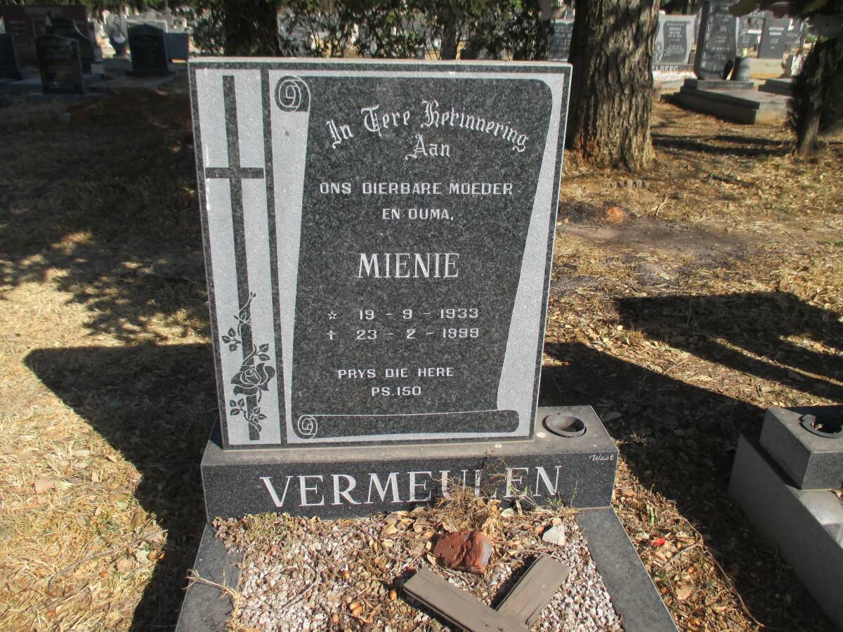 VERMEULEN Mienie 1933-1999