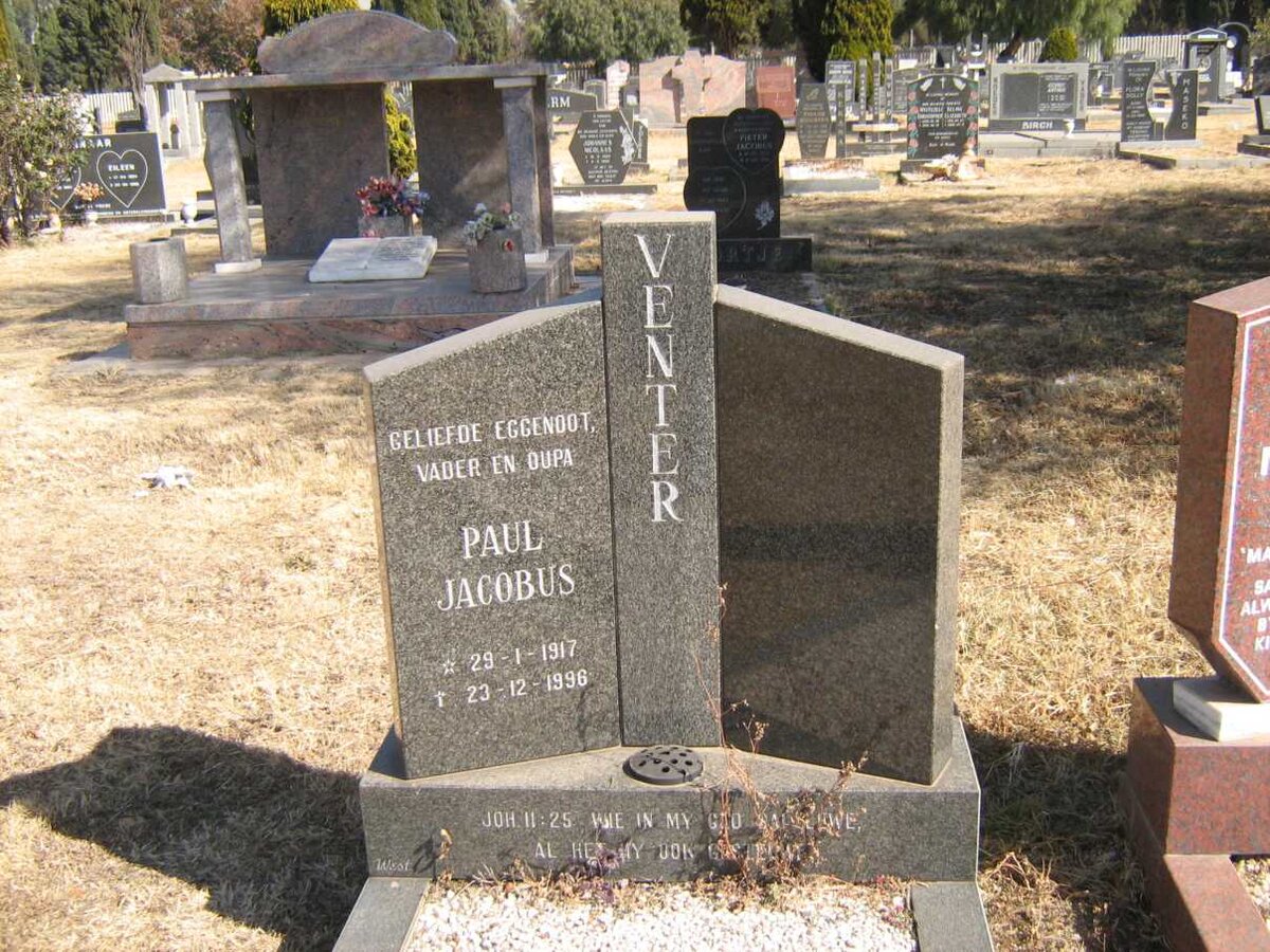 VENTER Paul Jacobus 1917-1996