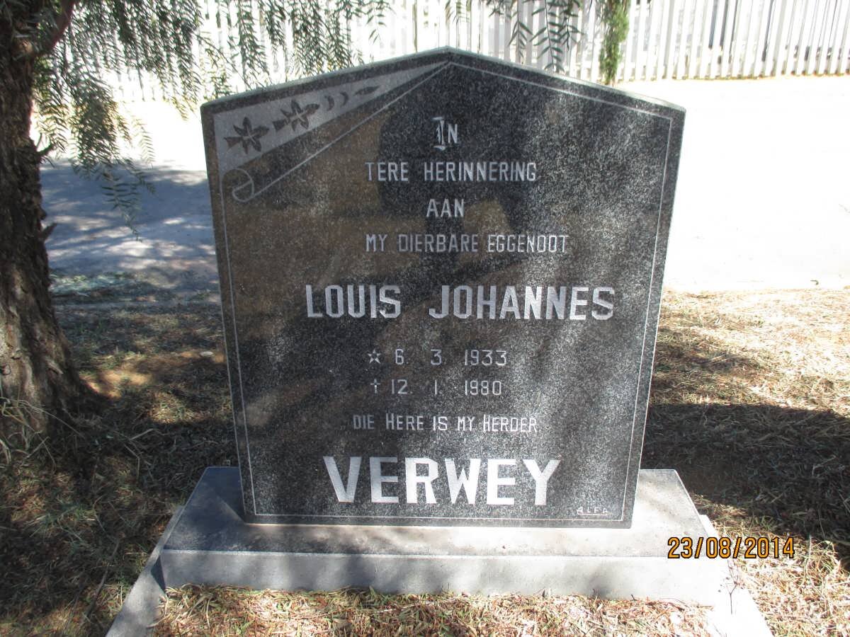 VERWEY Louis Johannes 1933-1980