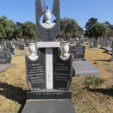 VENTER Gert Hendrik Hermanus 1939-1994 &amp; Anna Magrietha PRUIS 1938-