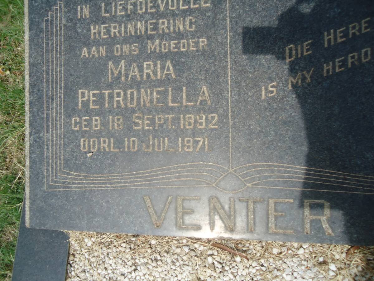 VENTER Maria Petronella 1892-1971