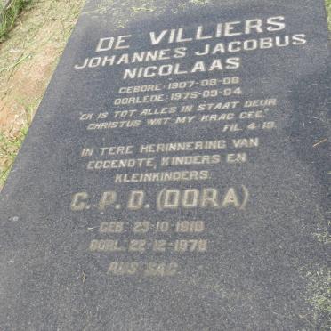 VILLIERS Johannes Jacobus Nicolaas, de 1907-1975