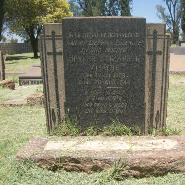 VISAGIE Hester Elizabeth 1888-1944