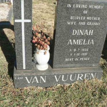 VUUREN Dinah Amelia, van 1935-1991