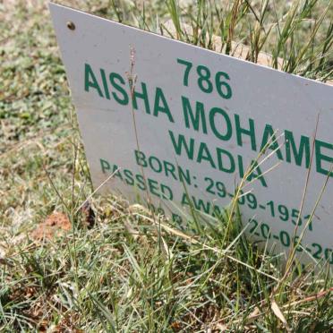 WADIA Aisha Mohamed 1951-2010