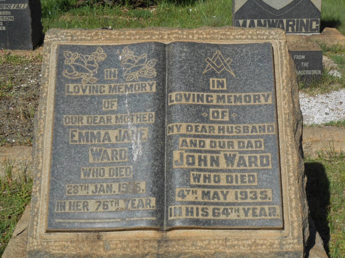 WARD John -1935 &amp; Emma Jane -1965 