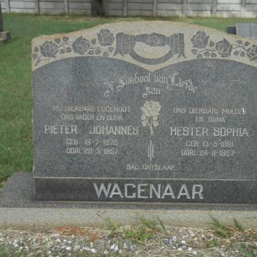 WAGENAAR Pieter Johannes 1876-1957 &amp; Hester Sophia 1891-1957