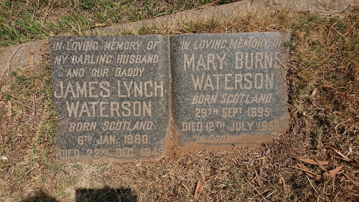 WATERSON James Lynch 1880-1949 &amp; Mary Burns 1895-1956