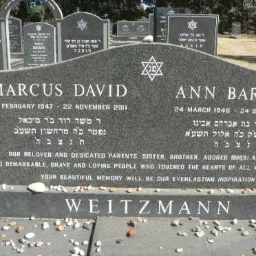 WEITZMANN Marcus David 1947-2011 &amp; Ann Barbara 1946-2011