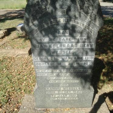 WESSELS Jan Coenraad Behr 1910-1927 :: WESSELS Sannie -1940