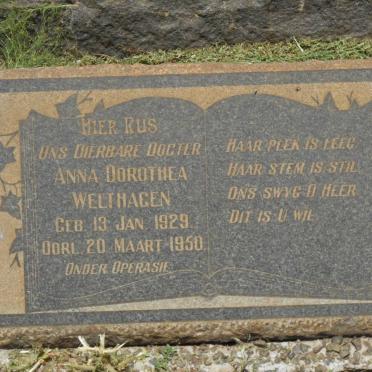 WELTHAGEN Anna Dorothea 1929-1950