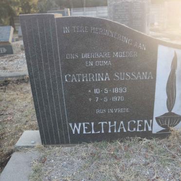 WELTHAGEN Cathrina Sussana 1893-1970