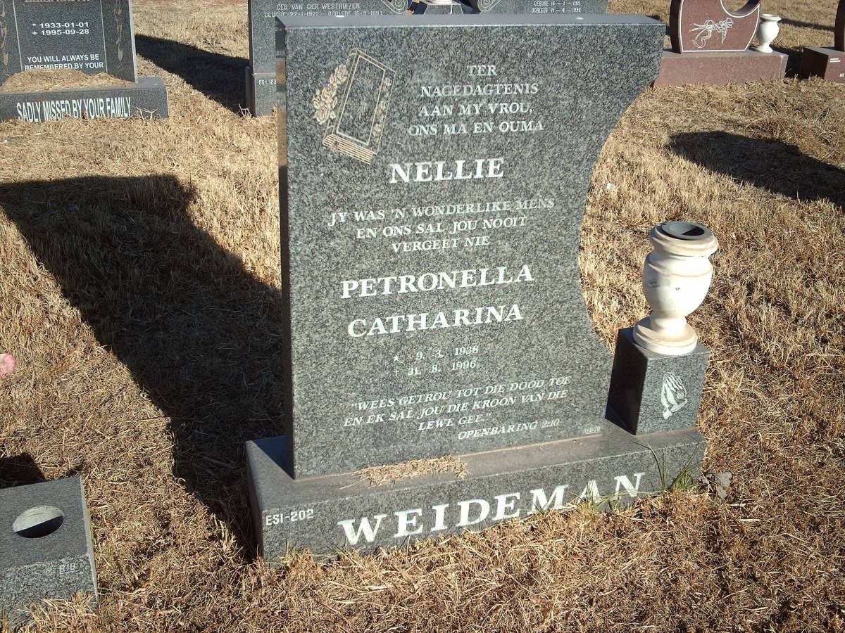 WEIDEMAN Petronella Catharina 1938-1996