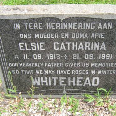 WHITEHEAD Elsie Catharina 1913-1991