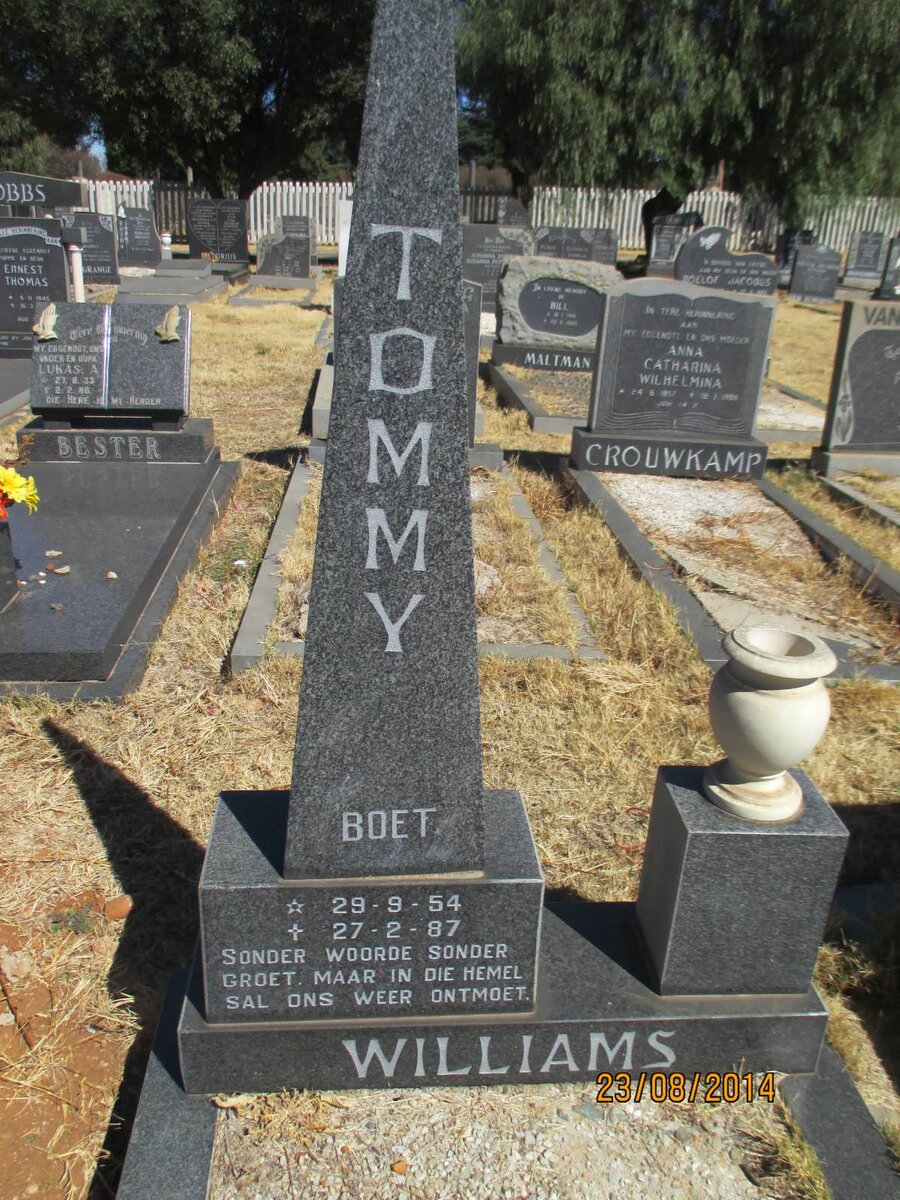 WILLIAMS Tommy 1954-1987