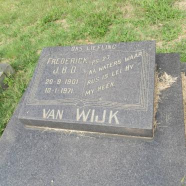 WIJK Frederick J.B.D., van 1901-1971