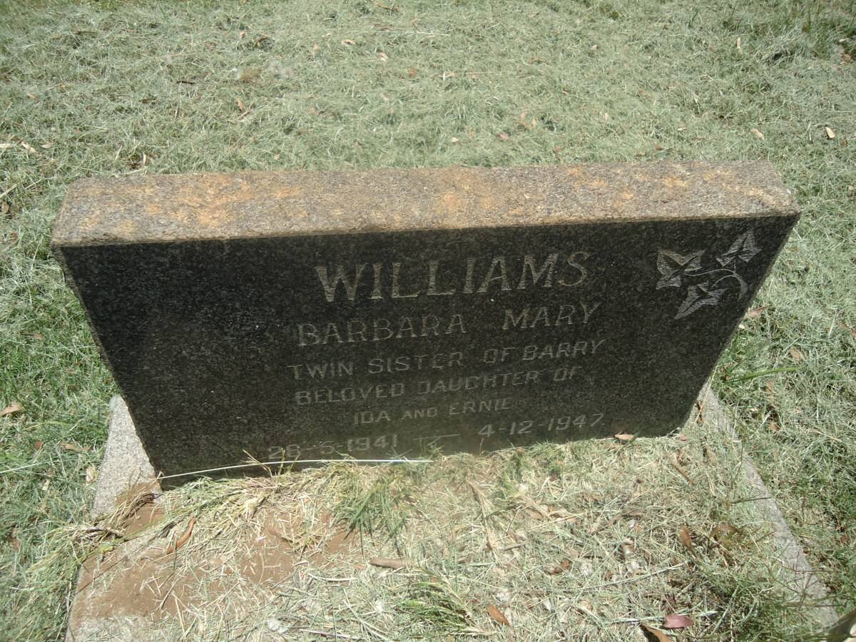 WILLIAMS Barbara Mary 1941-1947
