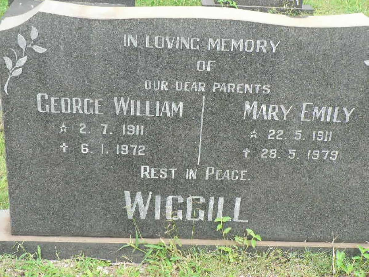 WIGGILL George William 1911-1972 &amp; Mary Emily 1911-1979