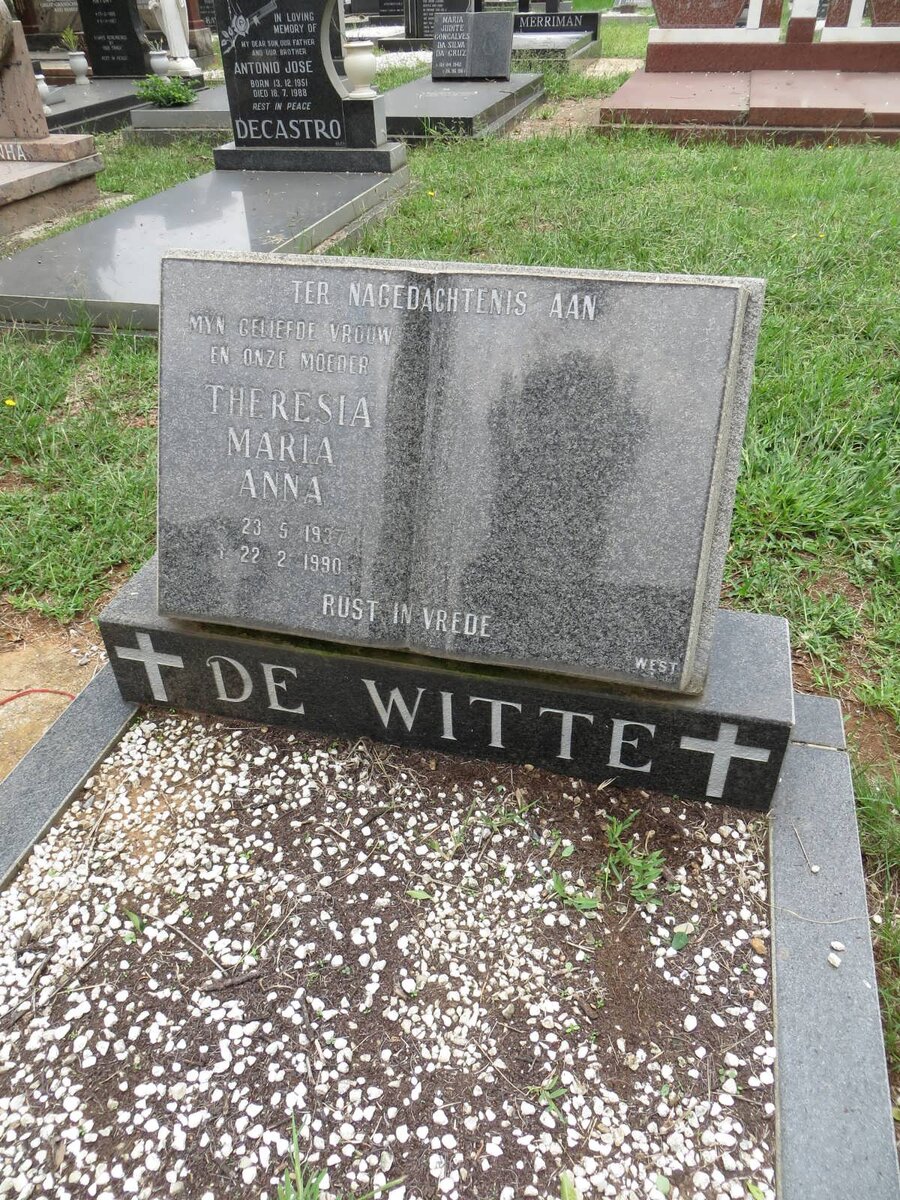 WITTE Theresia Maria Anna, de 1937-1990
