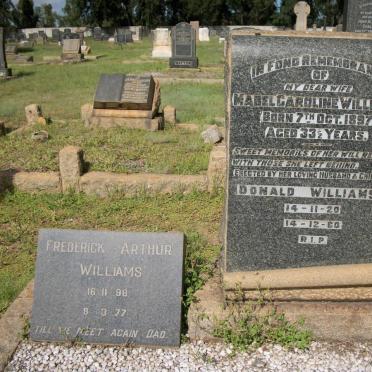 WILLIAMS Frederick Arthur 1898-1977 &amp; Mabel Caroline 1897 :: WILLIAMS Donald 1920-1960