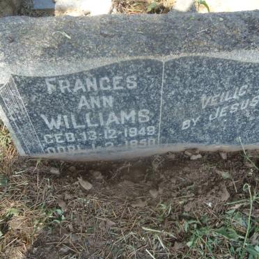 WILLIAMS Frances Ann 1949-1950