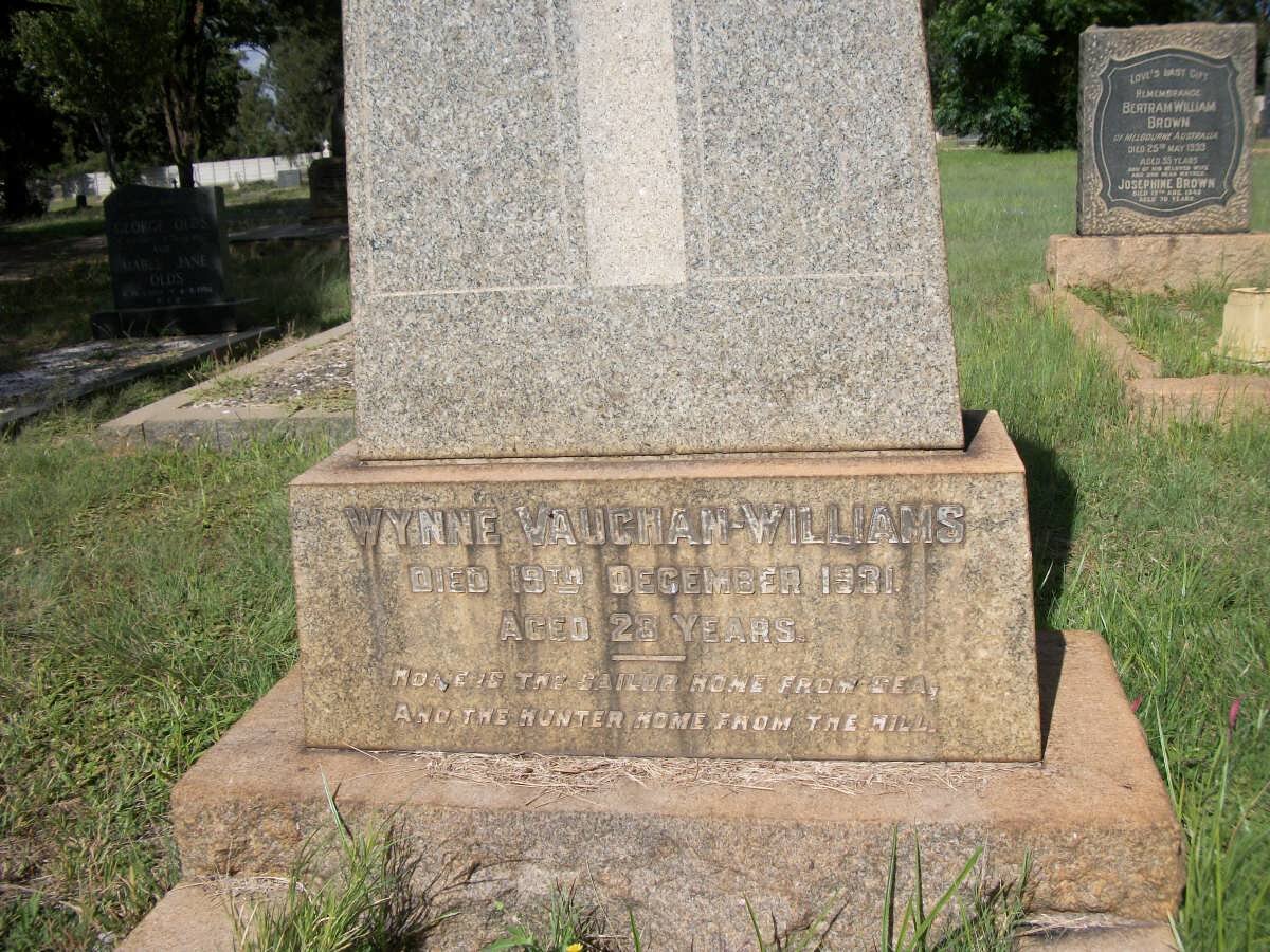 WILLIAMS Wynne Vaughan -1921