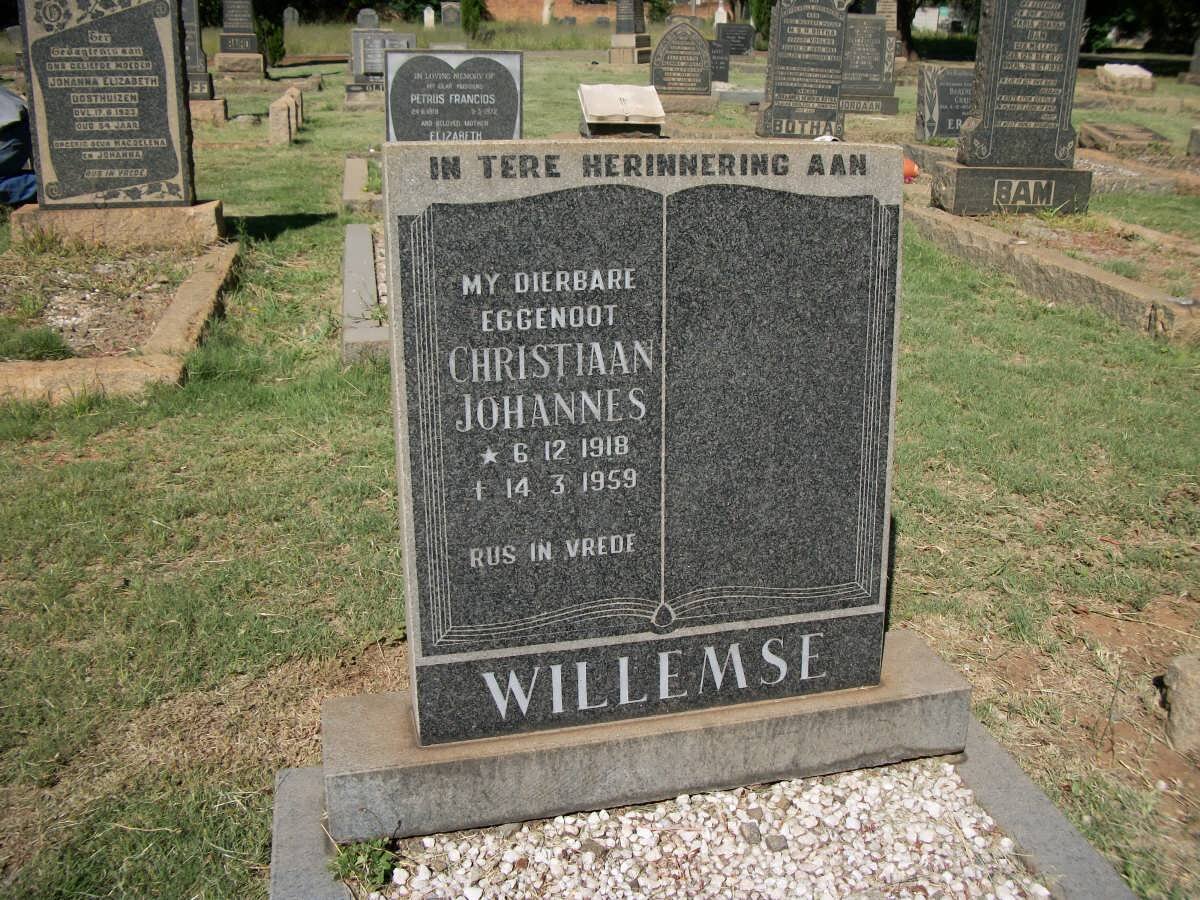 WILLEMSE Christiaan Johannes 1918-1959