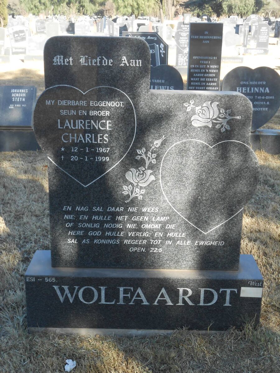 WOLFAARDT Laurence Charles 1967-1999