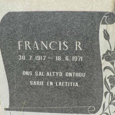 WOLHUTER Francis R. 1917-1971 :: WOLHUTER Susarah 1925-2001