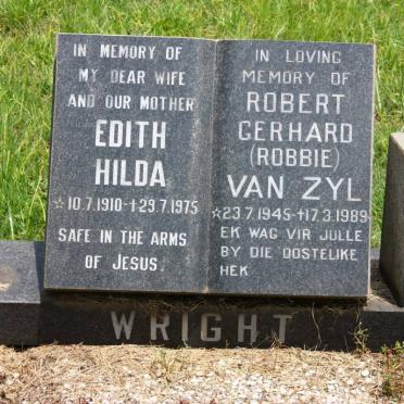 WRIGHT Edith Hilda 1910-1975 :: VAN ZYL Robert Gerhard 1945-1989