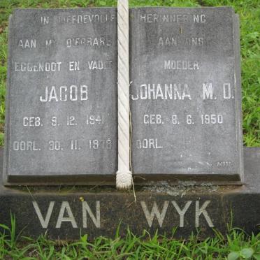 WYK Jacob, van 1941-1978 &amp; Johanna M.O. 1950-