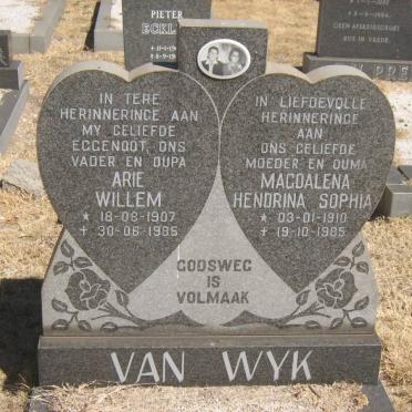 WYK Arie Willem, van 1907-1985 &amp; Magdalena Hendrina Sophia 1910-1985