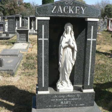 ZACKEY Mary 1927-200?