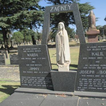 ZACKEY Kalil -1944 &amp; Warda -1945 :: ZACKEY Jimmy -1976 :: ZACKEY Joseph -1973