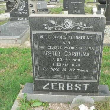 ZERBST Hester Carolina 1884-1976