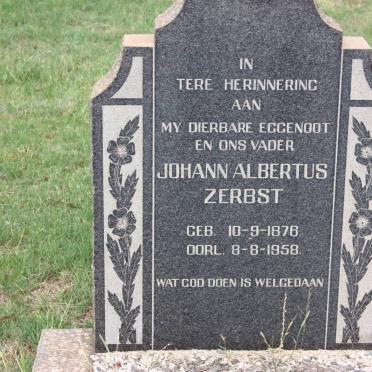 ZERBST Johann Albertus 1876-1958