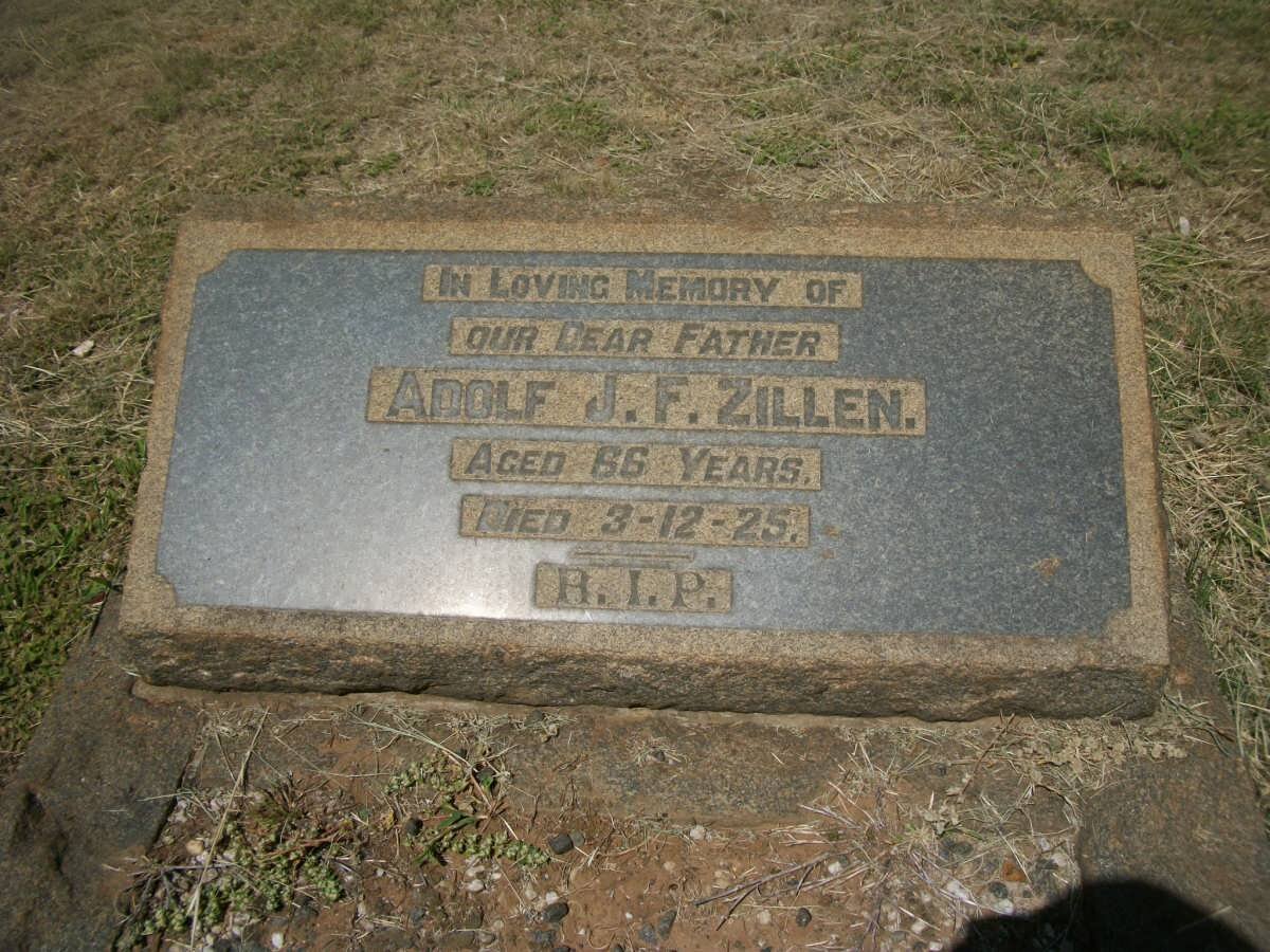 ZILLEN Adolf J.F. -1925