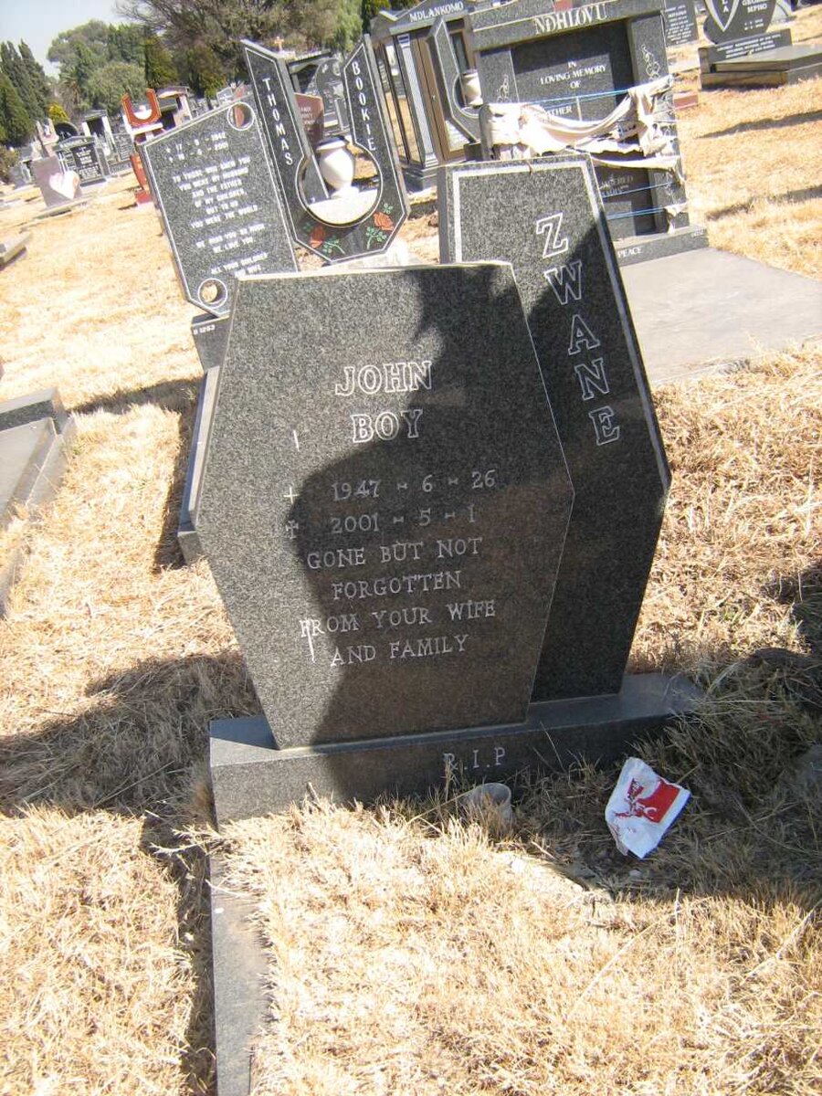 ZWANE John Boy 1947-2001
