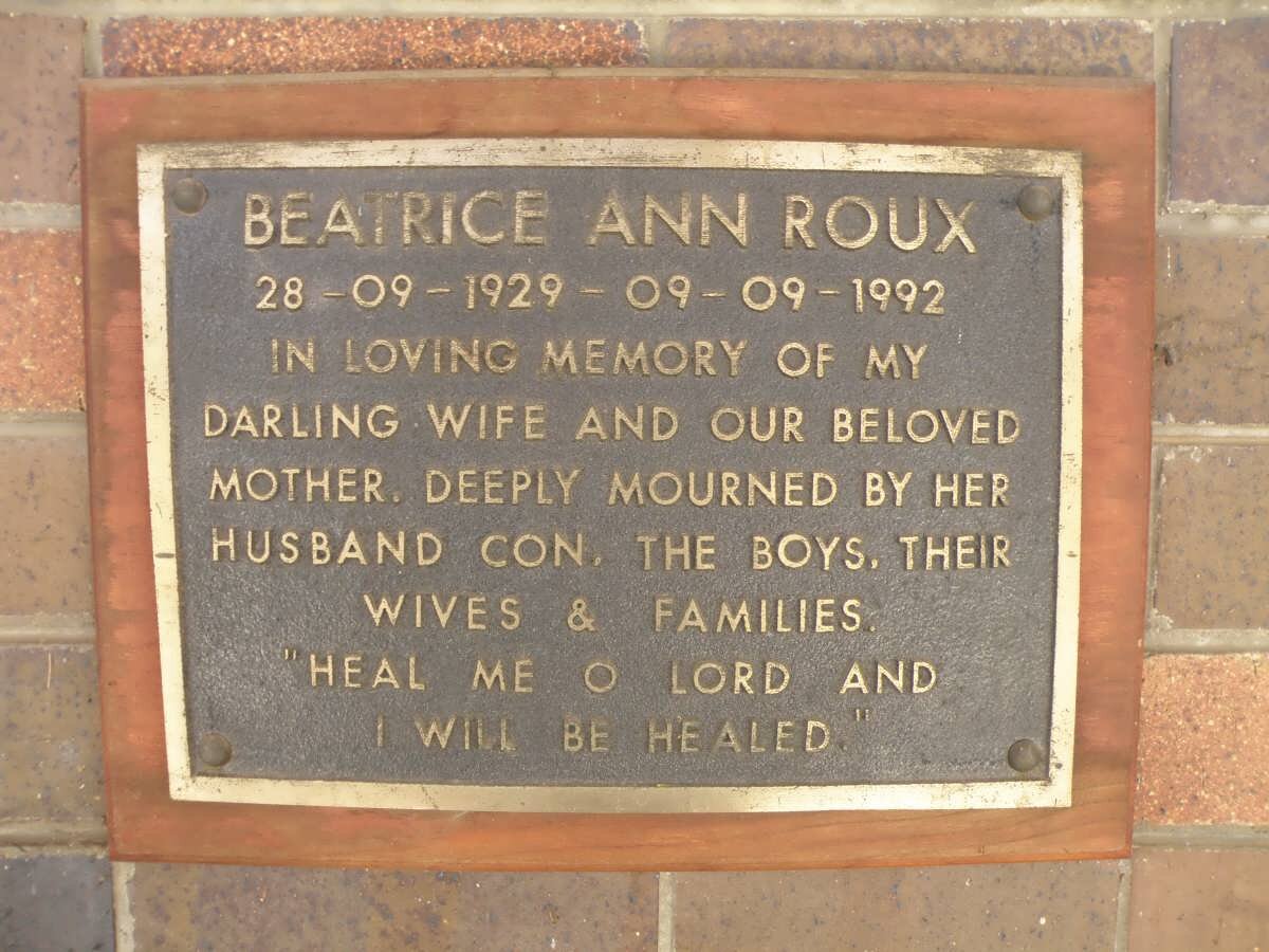ROUX Beatrice Ann 1929-1992