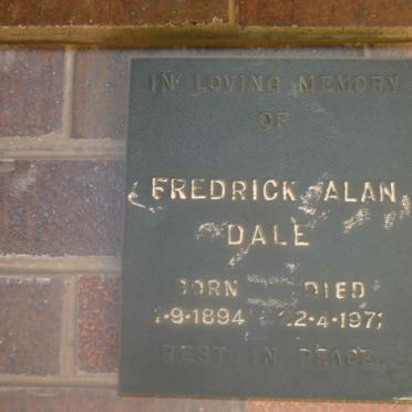 DALE Fredrick Alan 1894-1971