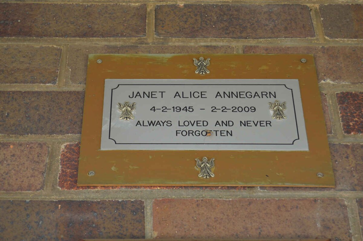 ANNEGARN Janet Alice 1945-2009